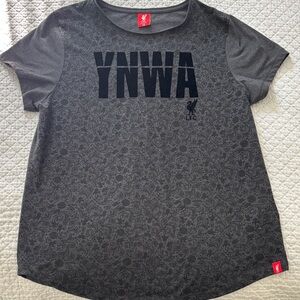 LF Dark Gray Paisley Graphic Tee with Red Logo Tab